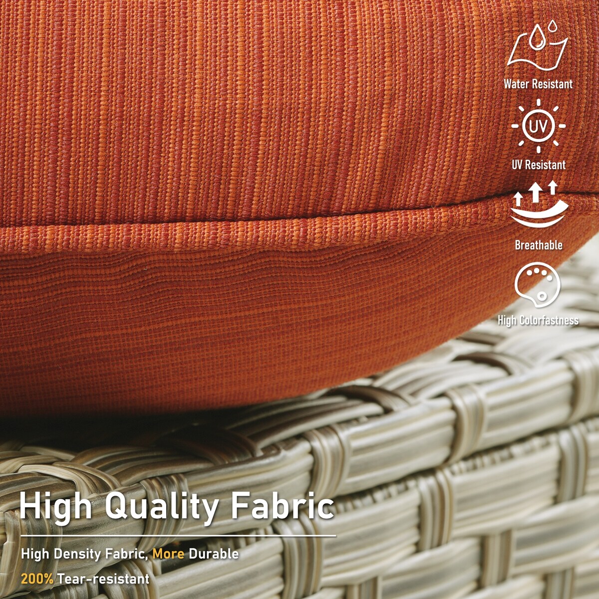 HOOOWOOO 9-piece Wicker High Back Patio Outdoor Swivel Chair Set