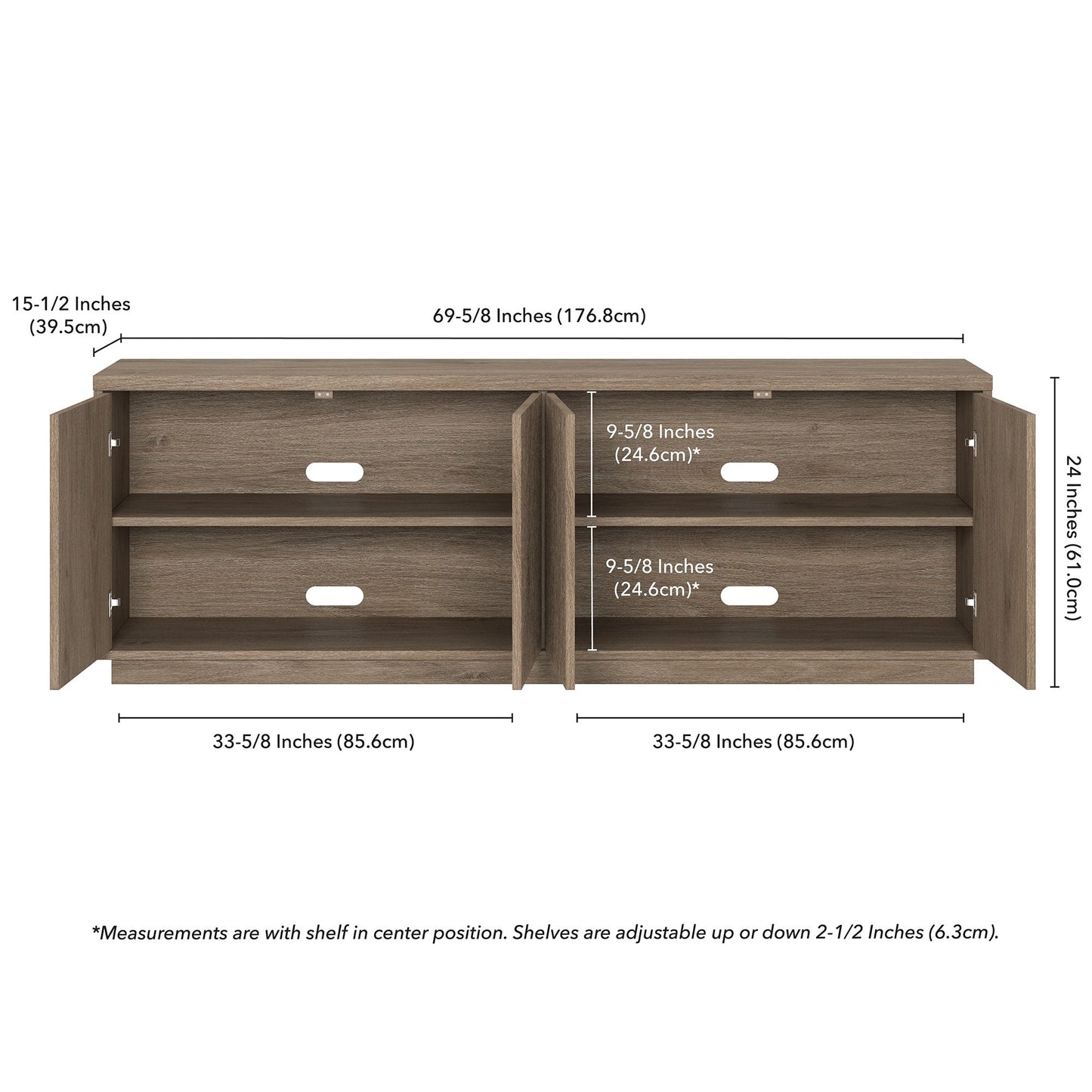 Hanson Rectangular TV Stand for TV's up to 75