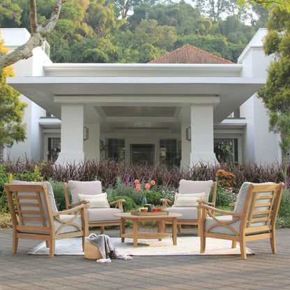 Cambridge Casual Lowell 5-piece Teak Patio Conversation Set