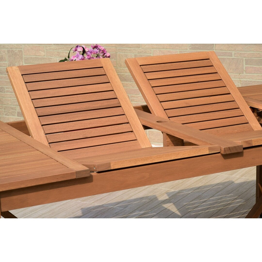 Amazonia Macker 11 Piece FSC Certified Wood Outdoor Patio Dining Set