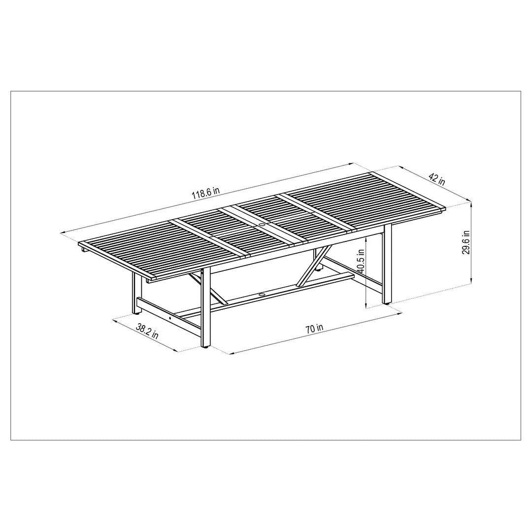 Amazonia Camille FSC Certified Wood Outdoor Patio Dining Set