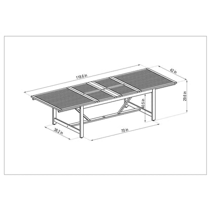 Amazonia Camille FSC Certified Wood Outdoor Patio Dining Set