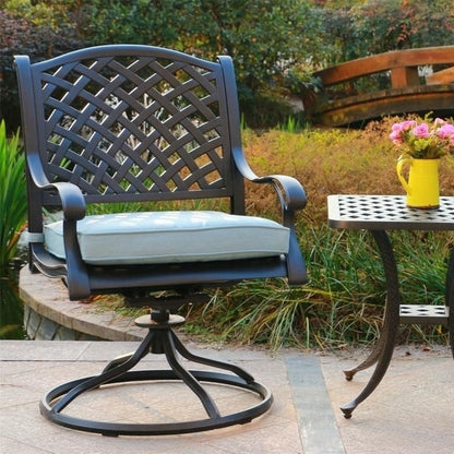 South Ponto 5-piece Aged Bronze Aluminum Round Dining Set with Swivel Chairs by Havenside Home