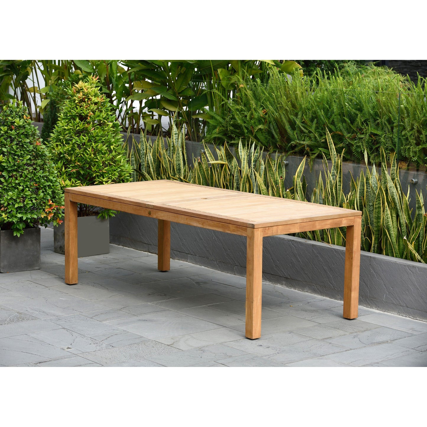 Amazonia 9 Piece FSC Solid Teak Jenther Outdoor Patio Dining Set - 9 Piece