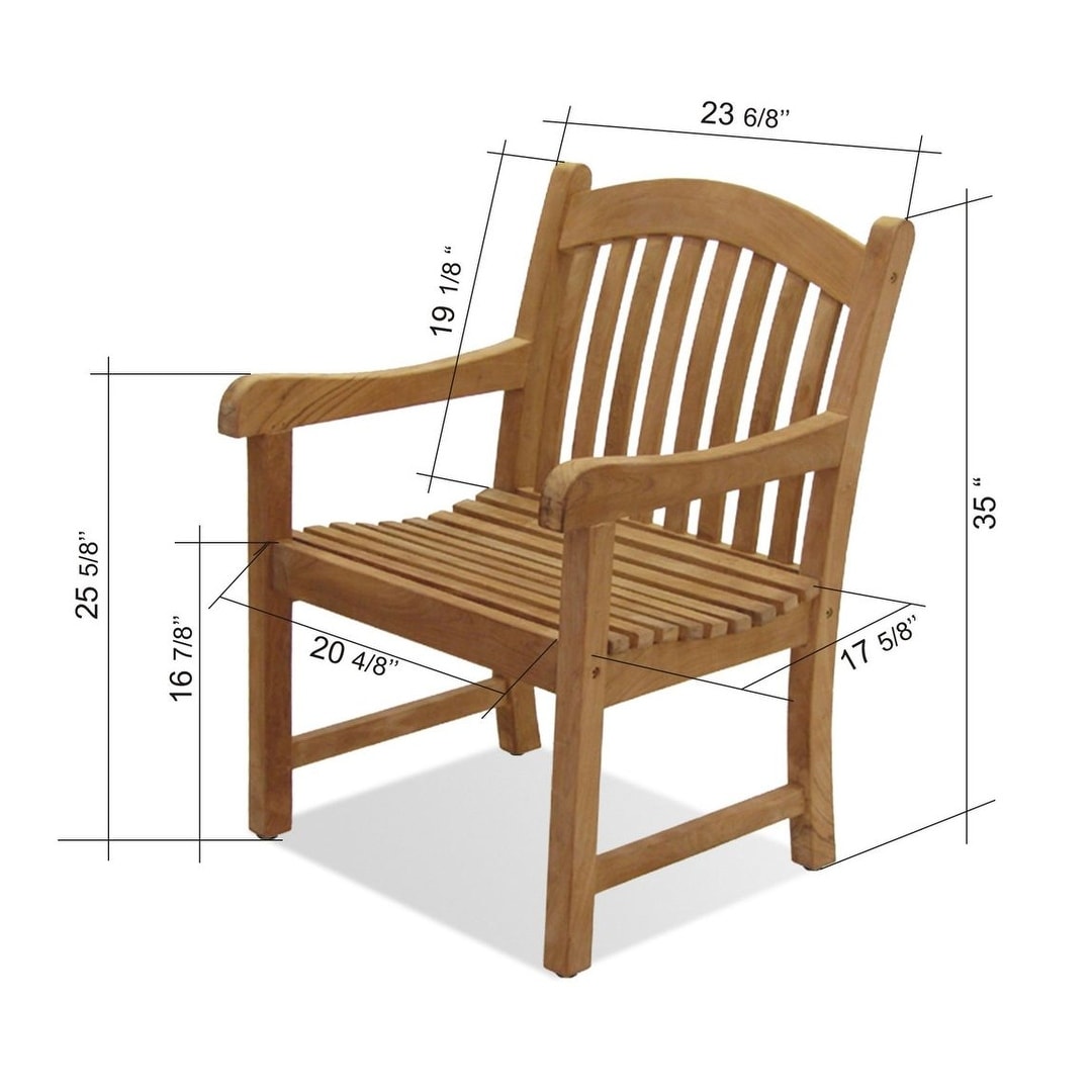 Amazonia 9 Piece FSC Solid Teak Jenther Outdoor Patio Dining Set - 9 Piece