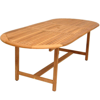 Amazonia 9 Piece Nachue FSC Solid Teak Outdoor Patio Dining Set - 9 Piece