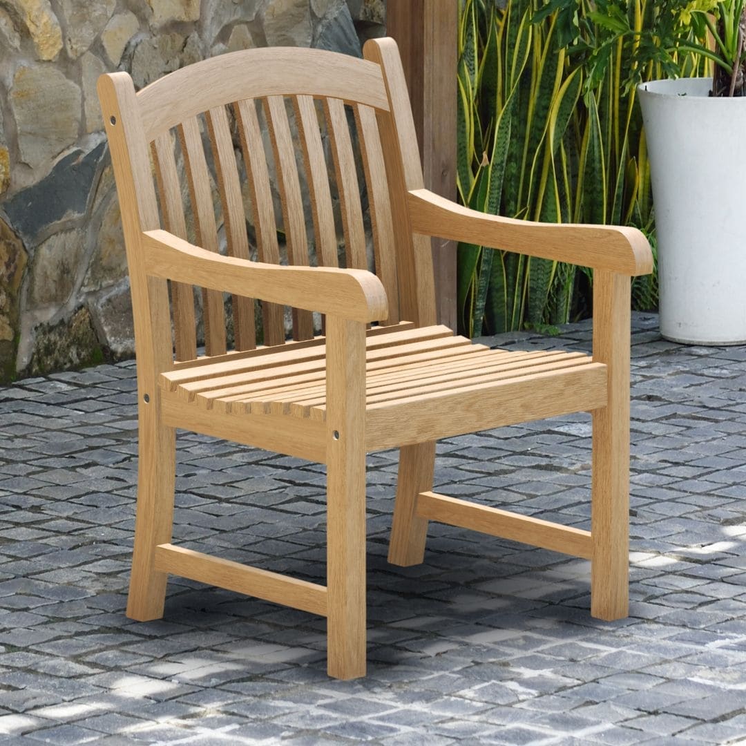 Amazonia 9 Piece Nachue FSC Solid Teak Outdoor Patio Dining Set - 9 Piece