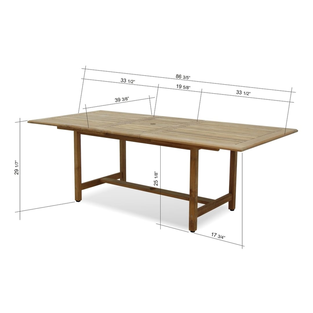 9pc Solid Teak Outdoor Patio Dining Set - 9 Piece