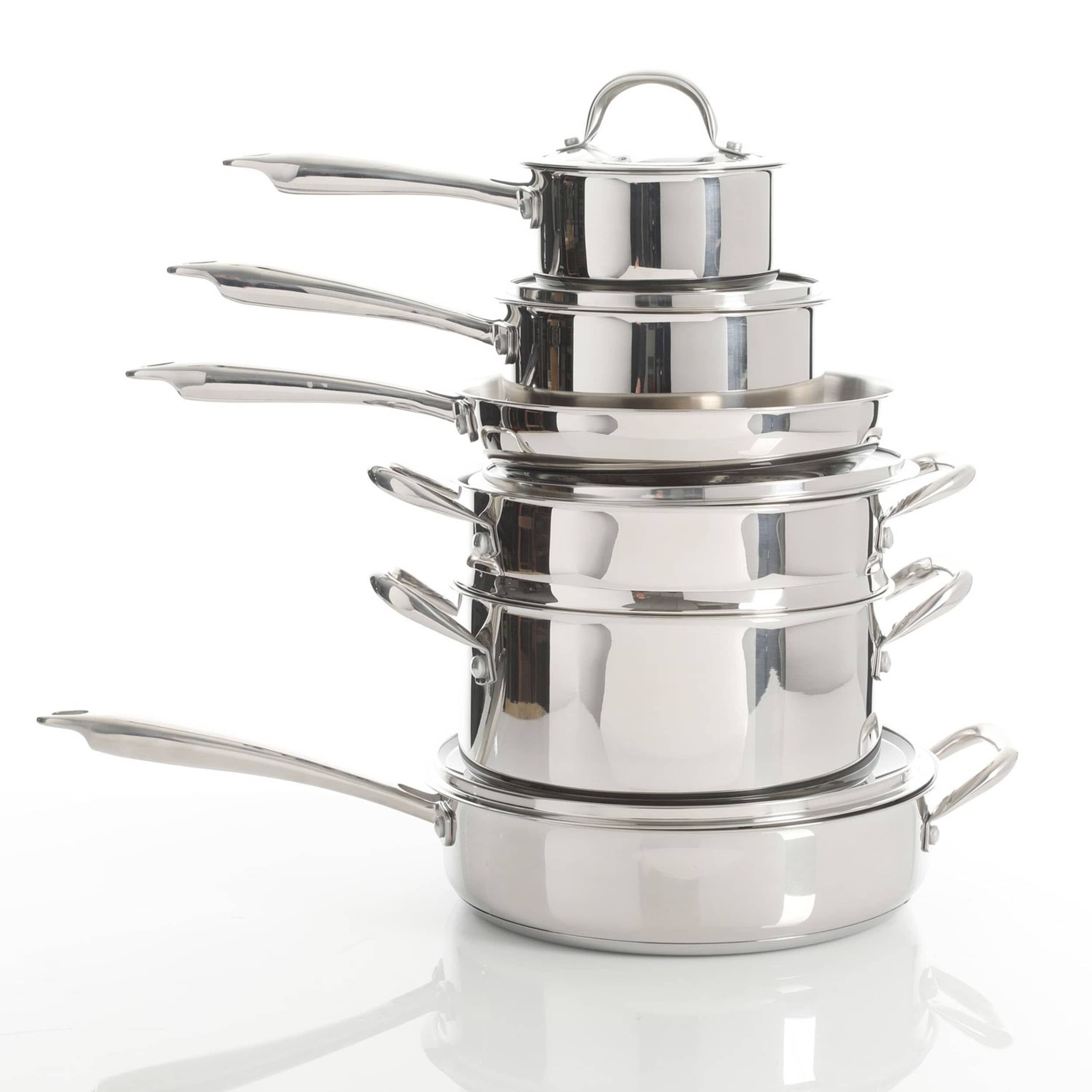 Heavy Duty Stainless Steel Cookware 10 Piece Set