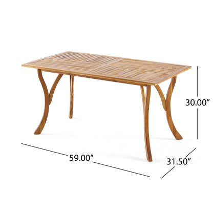 Holomn Outdoor 7-piece Acacia Wood Dining Set with Rope Chairs by Christopher Knight Home