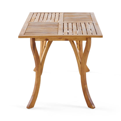 Holomn Outdoor 7-piece Acacia Wood Dining Set with Rope Chairs by Christopher Knight Home
