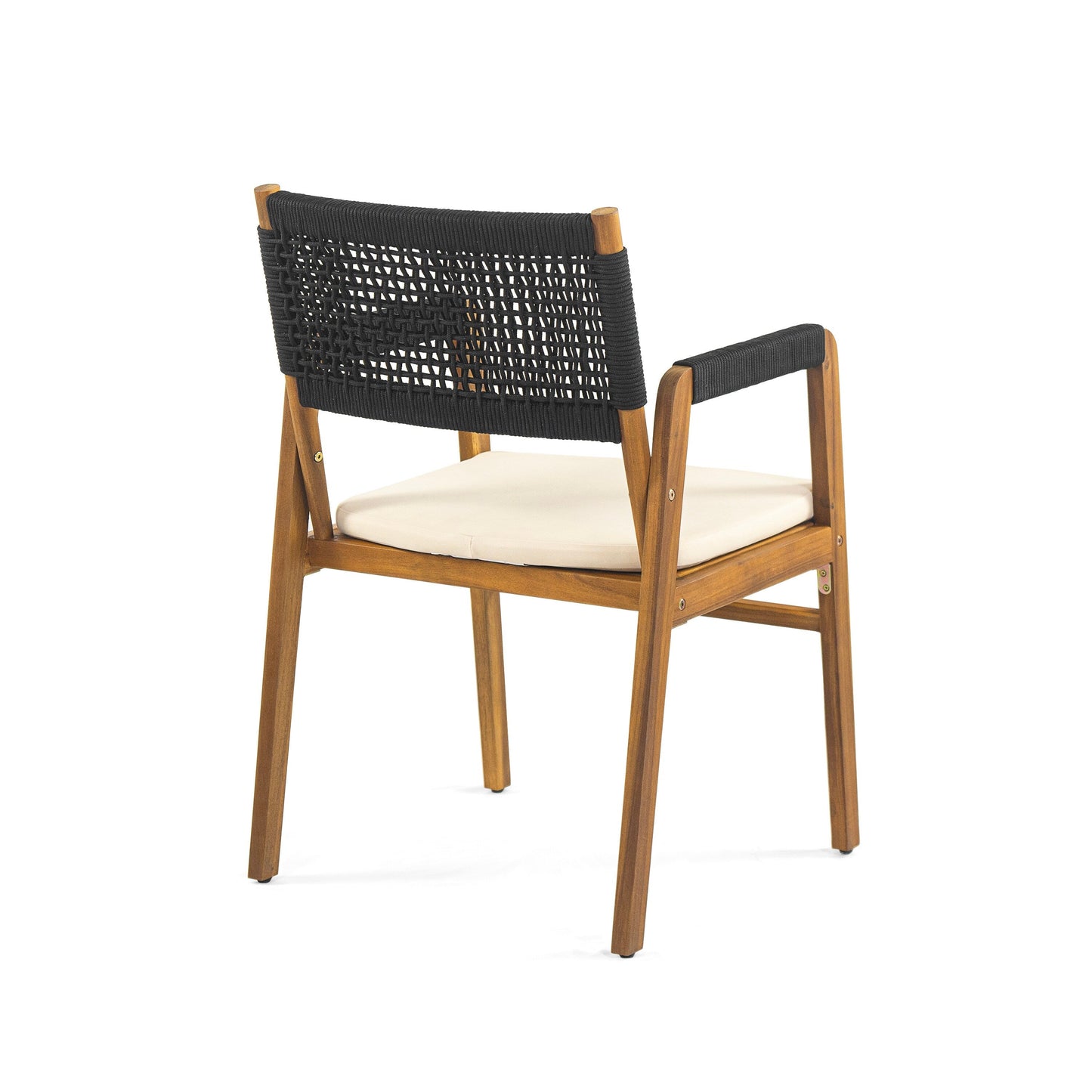 Holomn Outdoor 7-piece Acacia Wood Dining Set with Rope Chairs by Christopher Knight Home