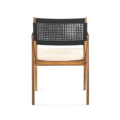 Holomn Outdoor 7-piece Acacia Wood Dining Set with Rope Chairs by Christopher Knight Home