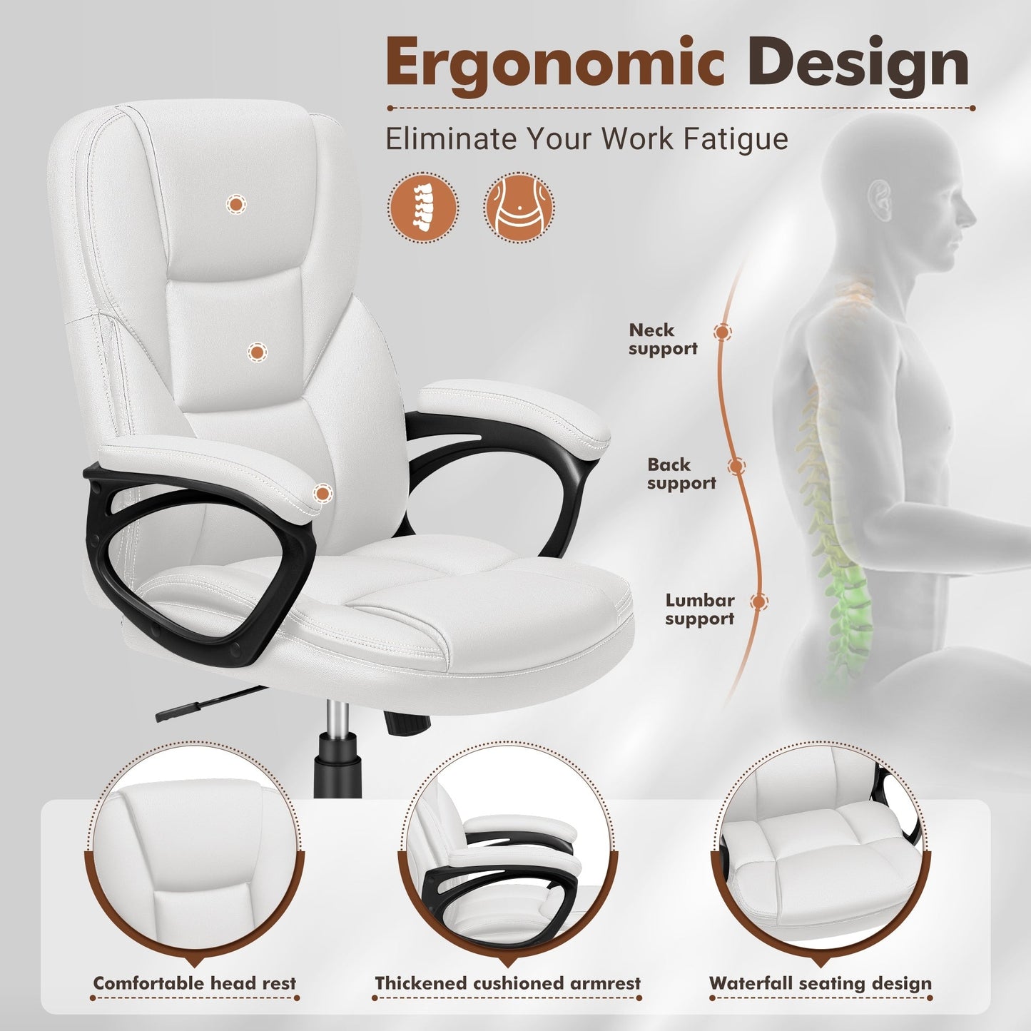 Homall Office Desk Chair High Back Executive Ergonomic Computer Chair