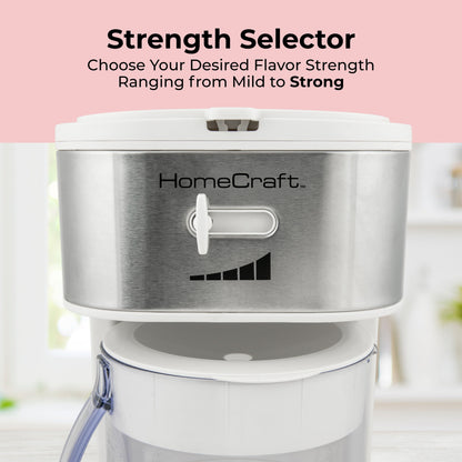 HomeCraft 3-Quart White Stainless Steel Café' Ice Iced Coffee and Tea Brewing System