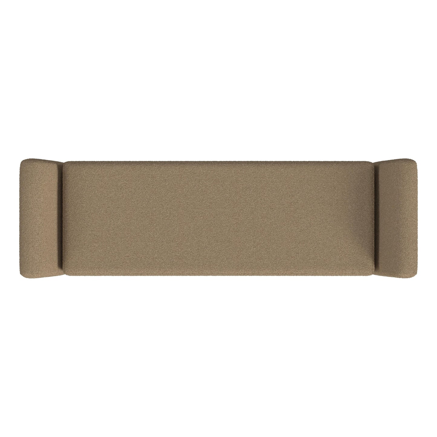 HomePop Modern Sherpa Storage Bench with Wood Legs