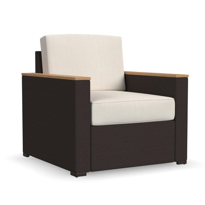 Homestyles 2-Piece Palm Springs Outdoor Arm Chair and Ottoman Set