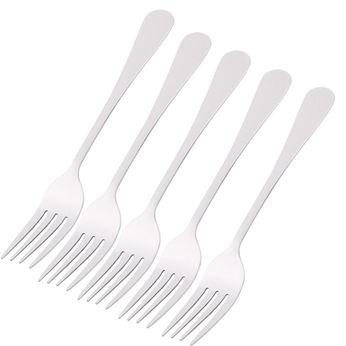 Household Tableware Stainless Steel Dinner Fork 6.8 Inches Length 5 Pcs - Silver Tone