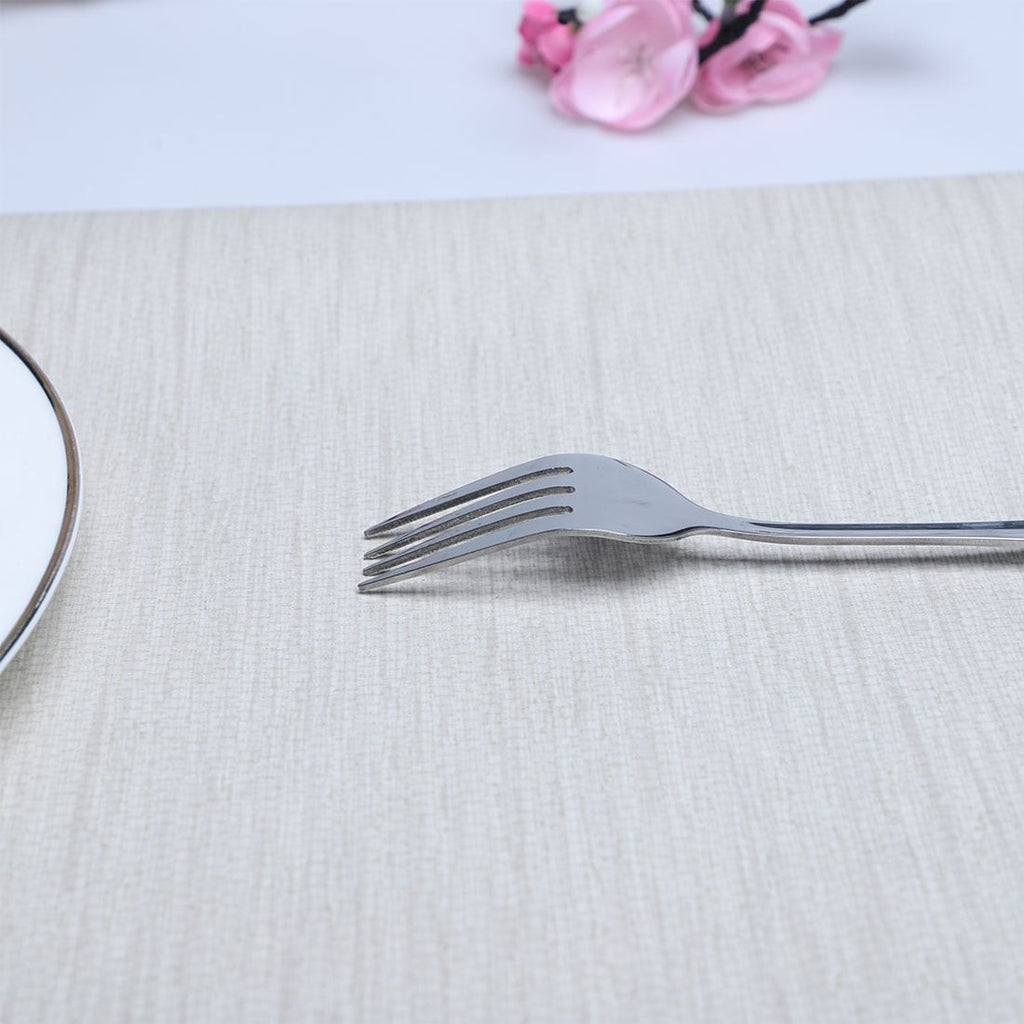 Household Tableware Stainless Steel Dinner Fork 6.8 Inches Length 5 Pcs - Silver Tone