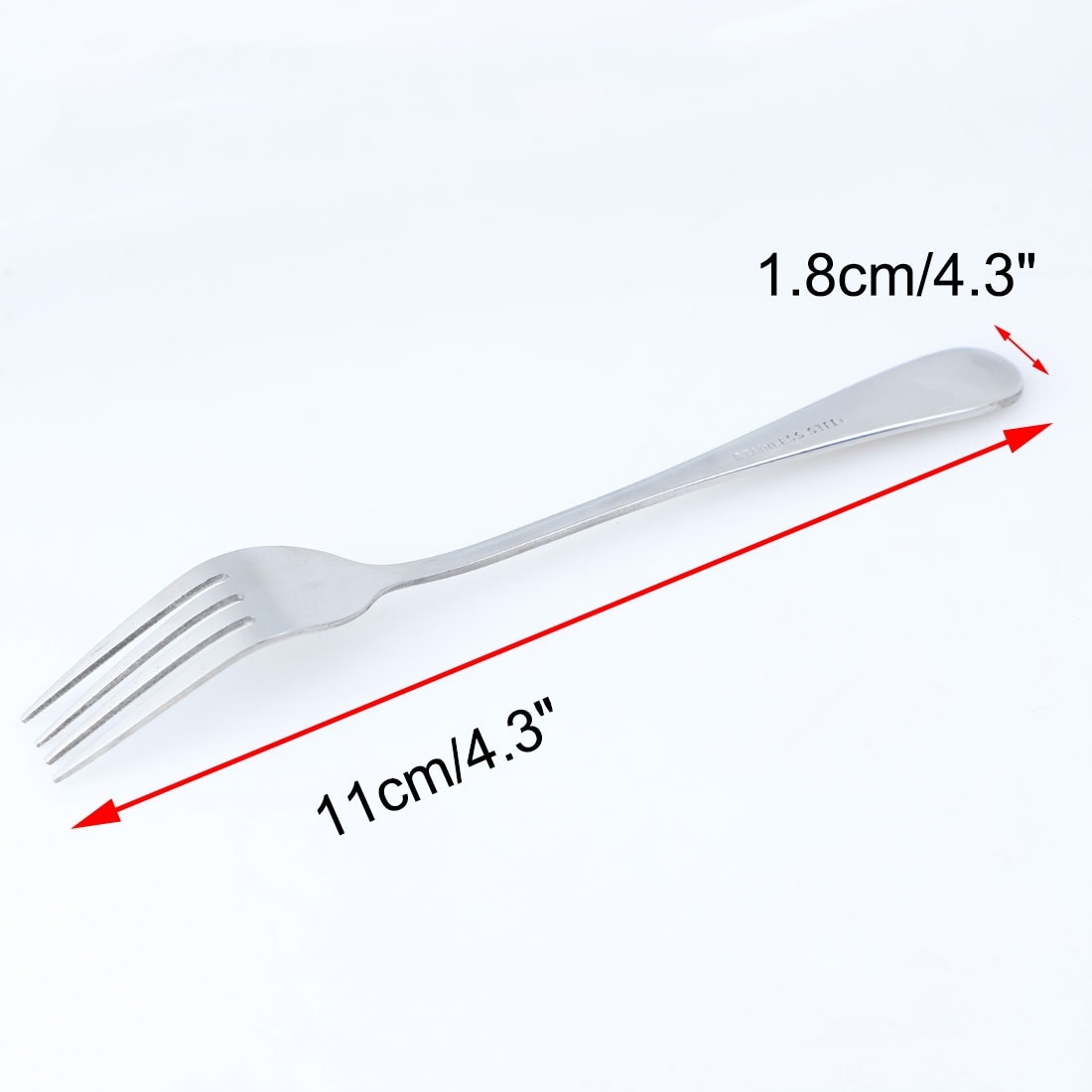 Household Tableware Stainless Steel Dinner Fork 6.8 Inches Length 5 Pcs - Silver Tone