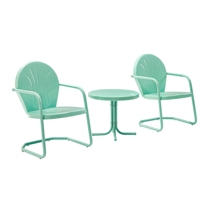Crosley Griffith 3-piece Metal Outdoor Conversation Set