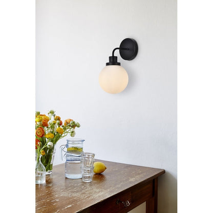 Hudson 1-light Bath Sconce with Frosted Globe Shade