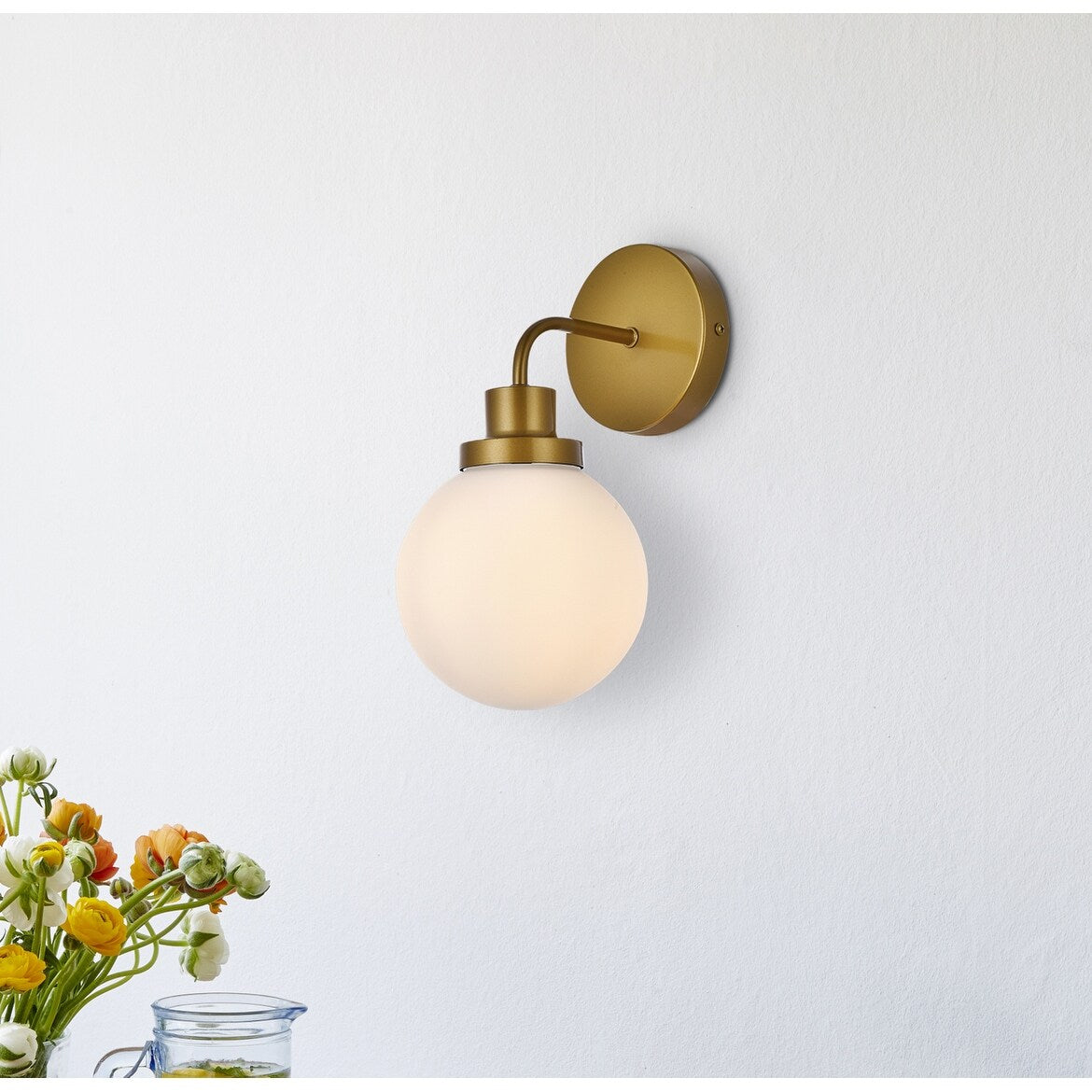Hudson 1-light Bath Sconce with Frosted Globe Shade
