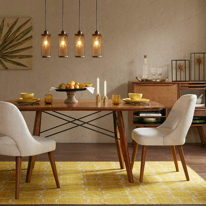 INK IVY Nola Upholstered Dining Side Chairs with Cutout Back design (Set of 2)