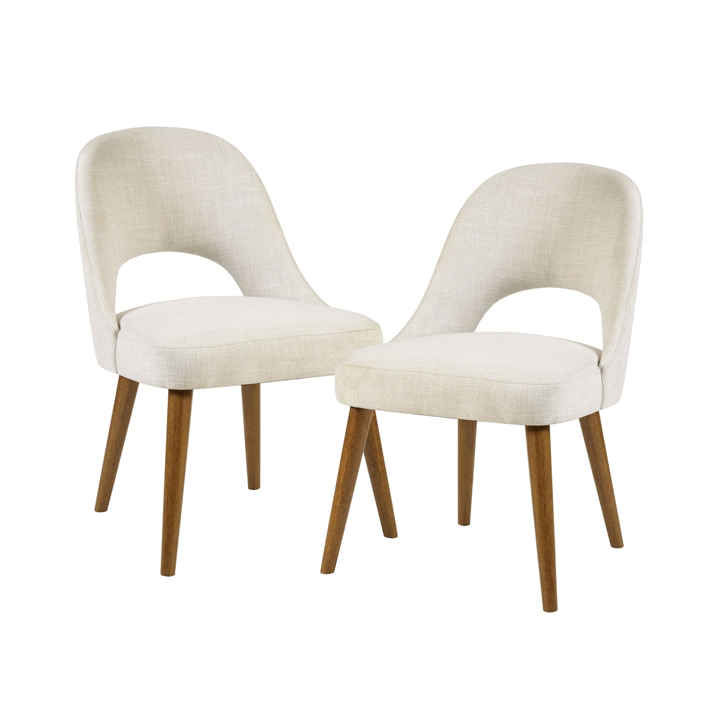INK IVY Nola Upholstered Dining Side Chairs with Cutout Back design (Set of 2)