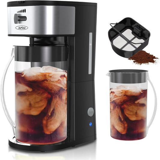 Iced Tea Maker with 2.5-Quart Pitcher 7 Cups Coffee Machines
