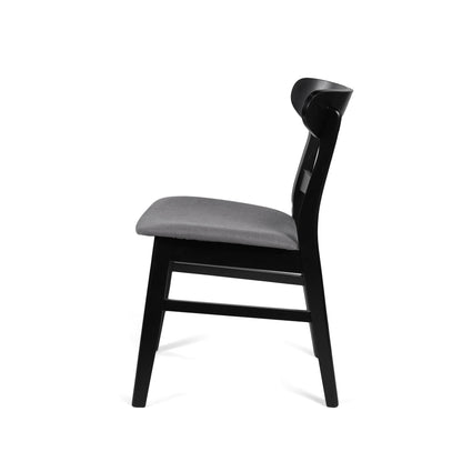 Abrielle Mid-Century Modern Upholstered Rubberwood Dining Chair (Set of 2) by Christopher Knight Home