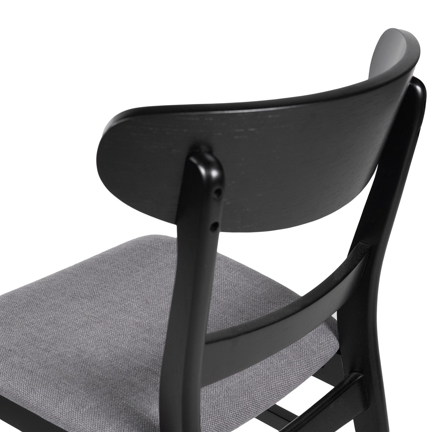 Abrielle Mid-Century Modern Upholstered Rubberwood Dining Chair (Set of 2) by Christopher Knight Home
