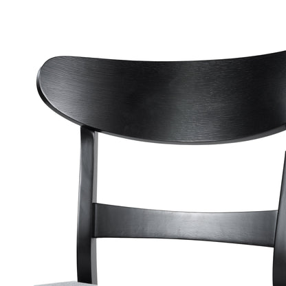 Abrielle Mid-Century Modern Upholstered Rubberwood Dining Chair (Set of 2) by Christopher Knight Home