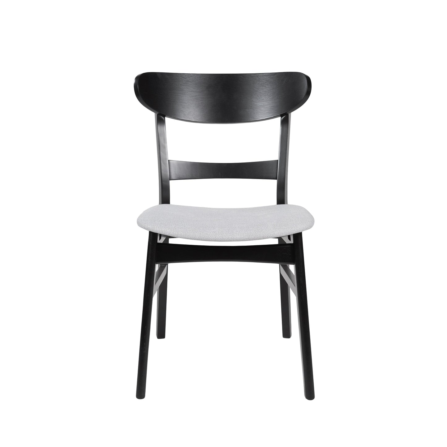 Abrielle Mid-Century Modern Upholstered Rubberwood Dining Chair (Set of 2) by Christopher Knight Home