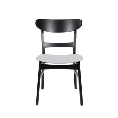 Abrielle Mid-Century Modern Upholstered Rubberwood Dining Chair (Set of 2) by Christopher Knight Home