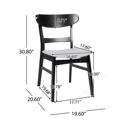 Abrielle Mid-Century Modern Upholstered Rubberwood Dining Chair (Set of 2) by Christopher Knight Home
