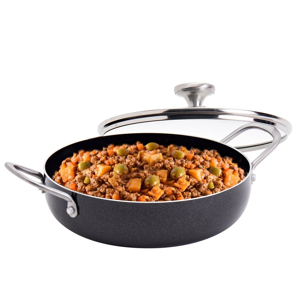 Infuse 3Qt Aluminum Caldero / Saute Pan - Black