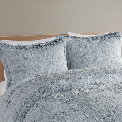 Intelligent Design Leena Shaggy Long Fur Comforter Mini Set