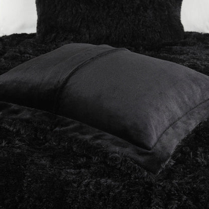 Intelligent Design Leena Shaggy Long Fur Comforter Mini Set