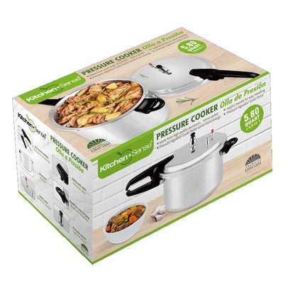 J&V Textiles Aluminum Pressure Cookers Gray Size 4 Liter - 4 Liter