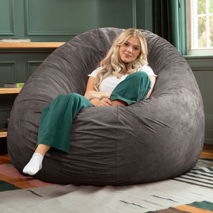 Jaxx 6 Foot Cocoon - 2-in-1 Giant Bean Bag Chair for Adults & Convertible Bean Bag Bed