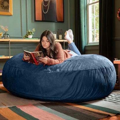 Jaxx 6 Foot Cocoon - 2-in-1 Giant Bean Bag Chair for Adults & Convertible Bean Bag Bed
