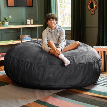 Jaxx 6 Foot Cocoon - 2-in-1 Giant Bean Bag Chair for Adults & Convertible Bean Bag Bed
