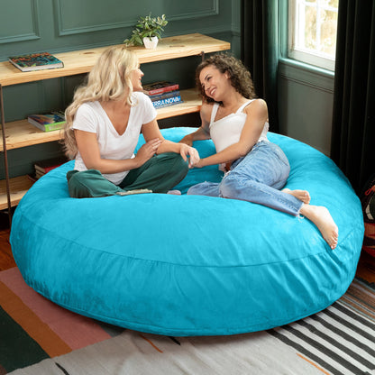 Jaxx 6 Foot Cocoon - 2-in-1 Giant Bean Bag Chair for Adults & Convertible Bean Bag Bed