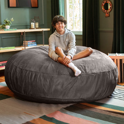 Jaxx 6 Foot Cocoon - 2-in-1 Giant Bean Bag Chair for Adults & Convertible Bean Bag Bed