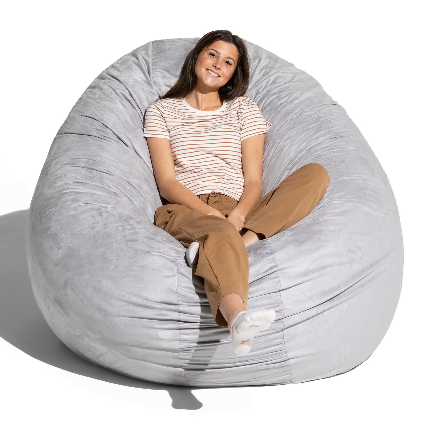 Jaxx 6 Foot Cocoon - 2-in-1 Giant Bean Bag Chair for Adults & Convertible Bean Bag Bed