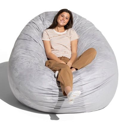 Jaxx 6 Foot Cocoon - 2-in-1 Giant Bean Bag Chair for Adults & Convertible Bean Bag Bed