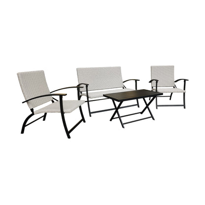 Jericho 4pcs Deep Seating Folding Set