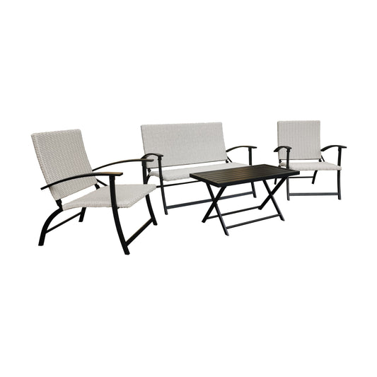 Jericho 4pcs Deep Seating Folding Set