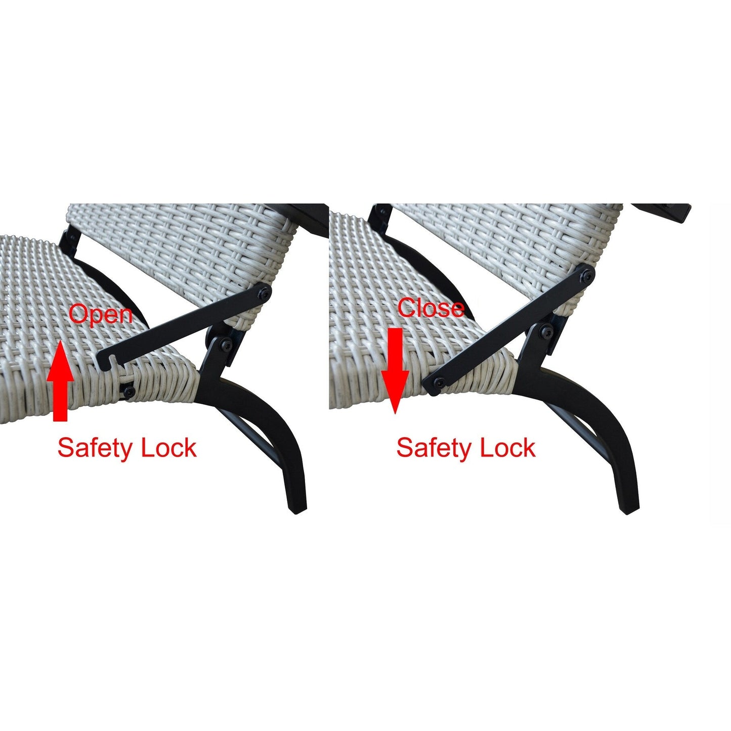 Jericho 4pcs Deep Seating Folding Set